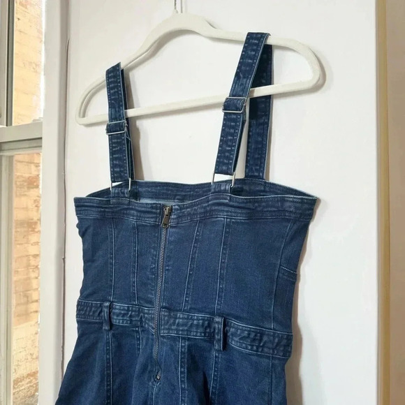 NWT Free People Margot Denim Mini Short Jean Dark Wash Blue Dress Revolve Medium - Picture 13 of 17